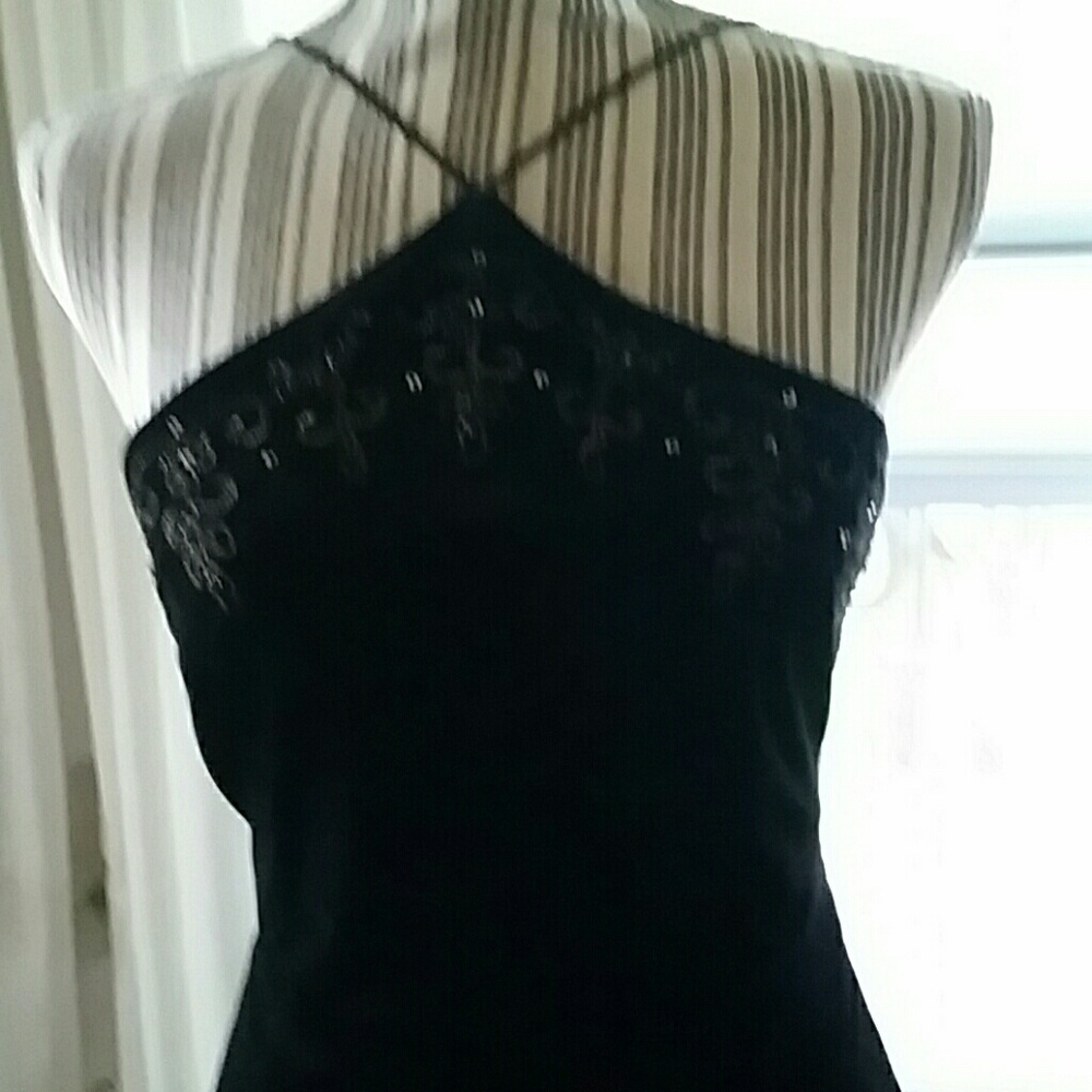 Black velvet dress evening